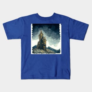 Starry Night Above The Shrieking Shack Kids T-Shirt